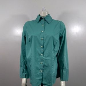 Merona Green Button-up Blouse